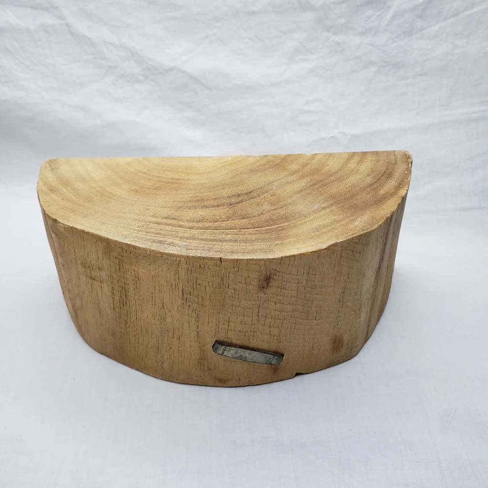 Rustic Half Moon Split Tree Wall Shelves